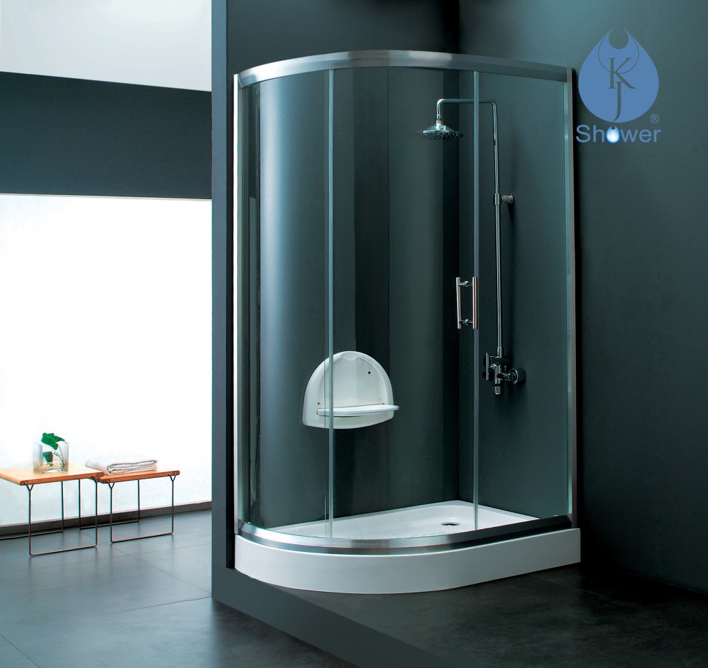 干湿分离隔断浴室玻璃门钻石形极窄黑色淋浴房隔断移门卫生间浴屏-阿里巴巴